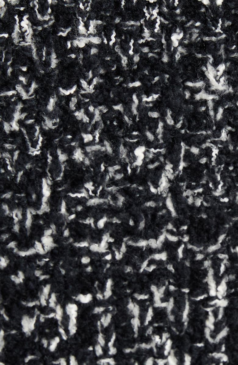 Moncler Fringe Trim Bouclé Knit Skirt, Alternate, color, Black/ White