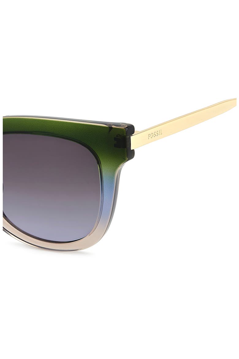 51mm Gradient Cat Eye Sunglasses, Alternate, color, GREEN BEIGE/ DARK GREY SF
