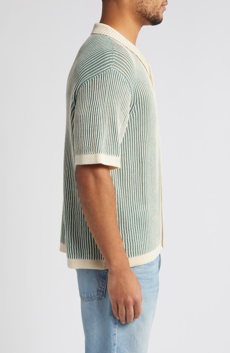 Corridor Plated Short Sleeve Cotton Cardigan, Alternate, color, 