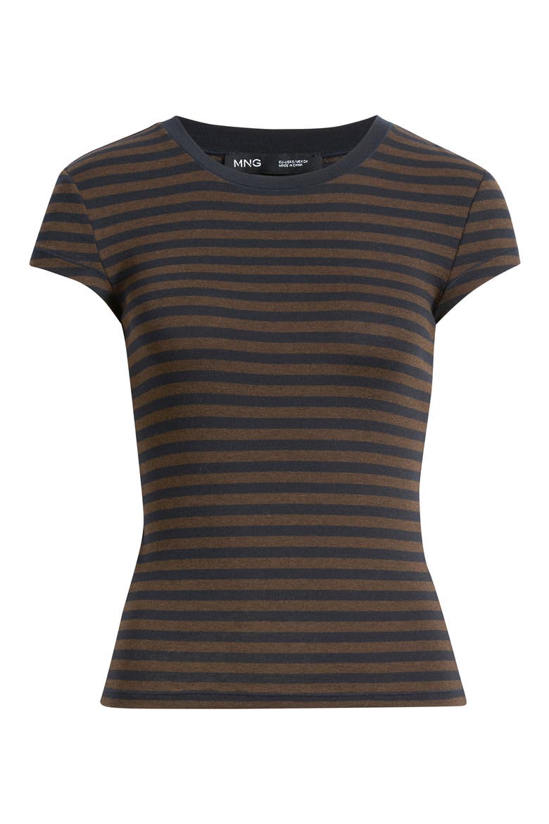 Jenni Stripe T-Shirt, Alternate, color, BROWN
