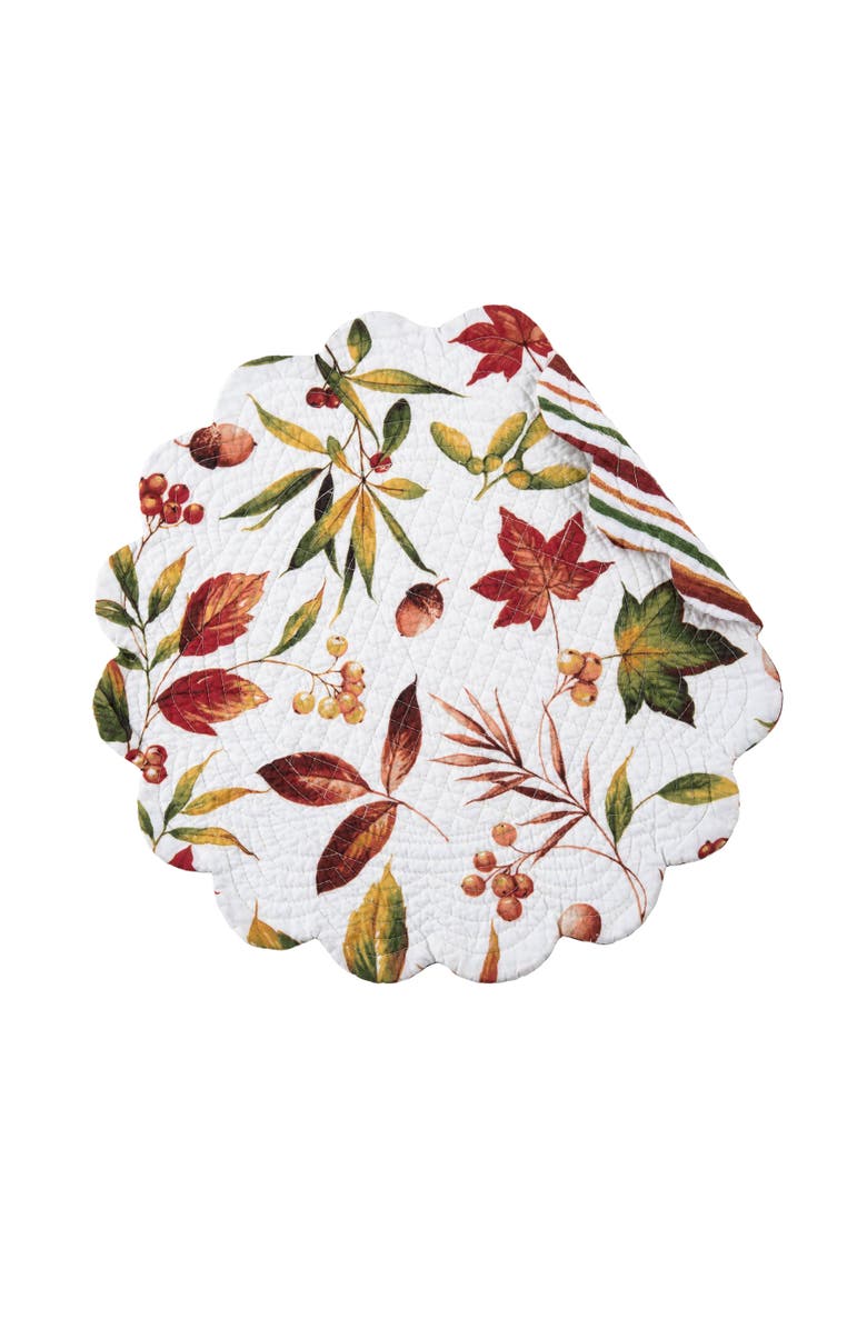 C&F Home Camilla Round Placemats Set of 6, 17", Alternate, color, Green