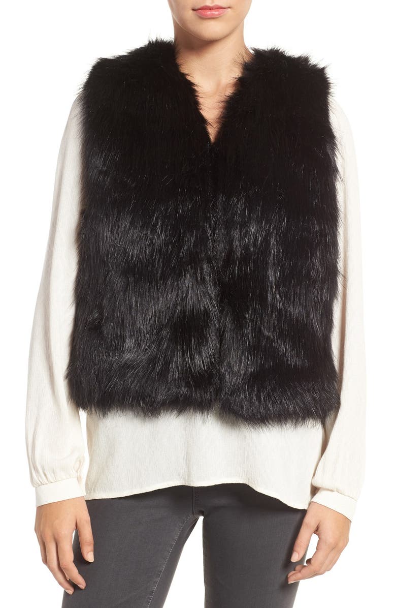 Sole Society Faux Fur Vest, Alternate, color,