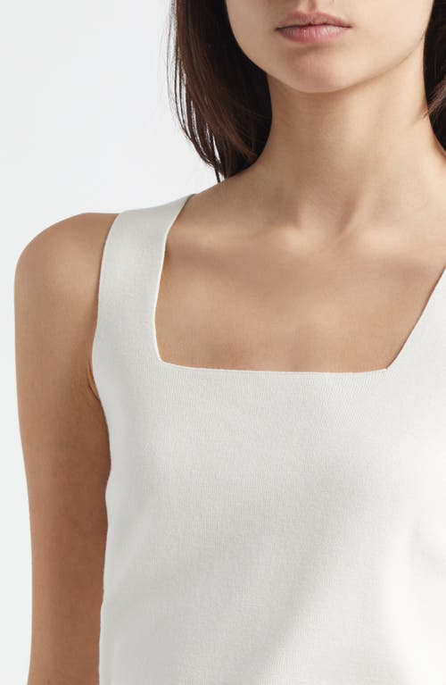 Reiss Laurie Square Neckjersey Bodysuit In White In White