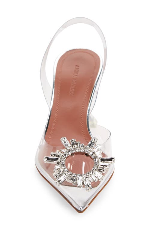 Amina Muaddi Begum Pointed Toe Slingback Pump In Transparent Pvc