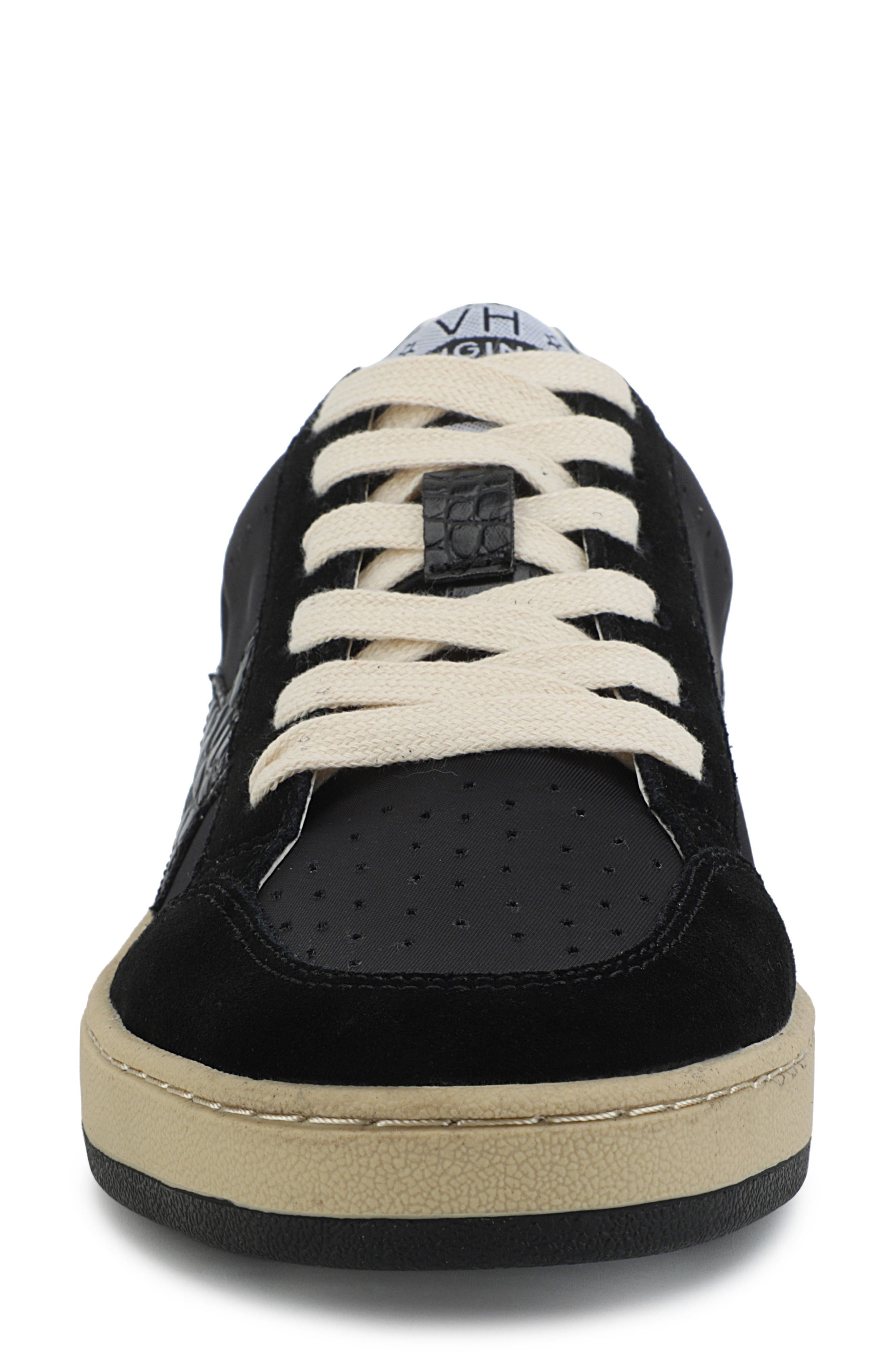 Vintage Havana Denisse Genuine Calf Hair Sneaker, Alternate, color, Black/ Black Croco