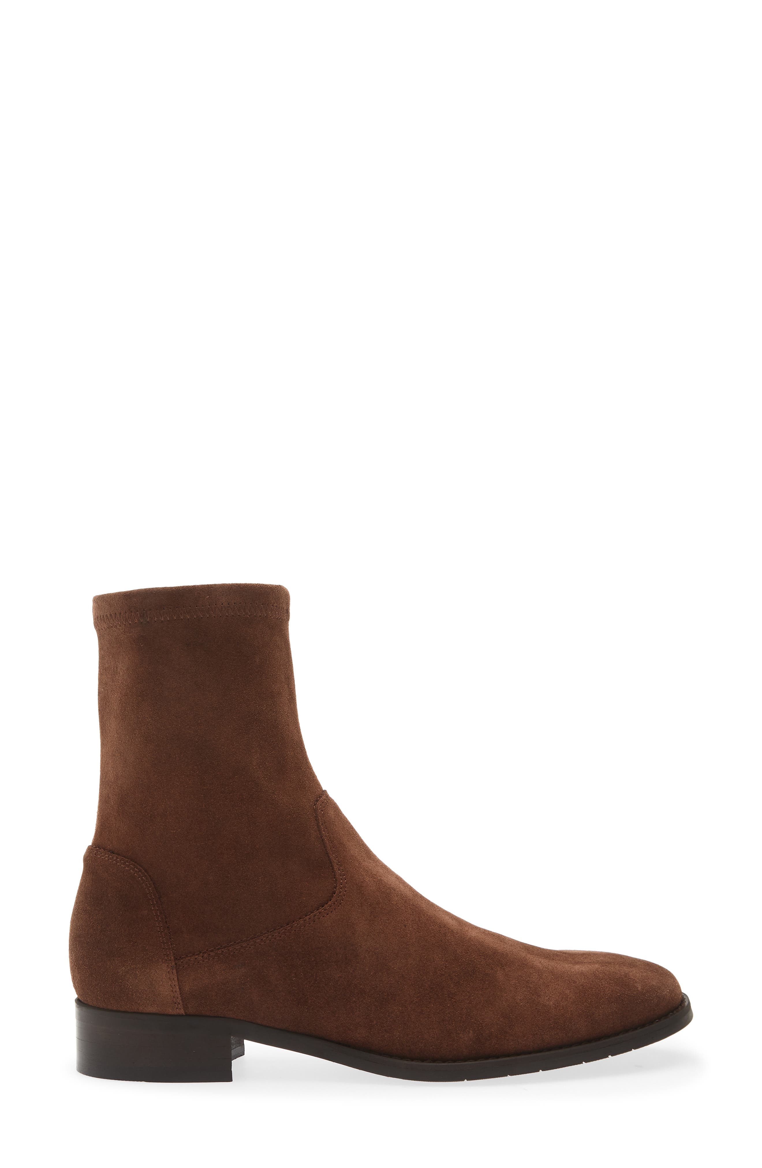 Sabrena Low Weatherproof Bootie, Alternate, color, COGNAC SUEDE