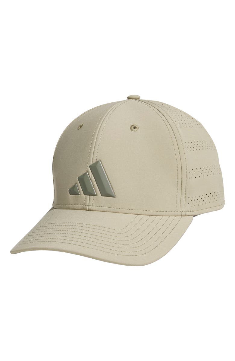 adidas Gameday 5 Stretch Fit Baseball Cap, Main, color, Wonder Cargo Khaki/ Clay Grey