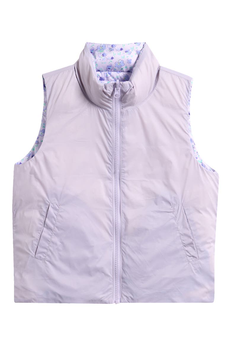 Kids' Casey Reversible Down Puffer Vest, Alternate, color, PURPLE