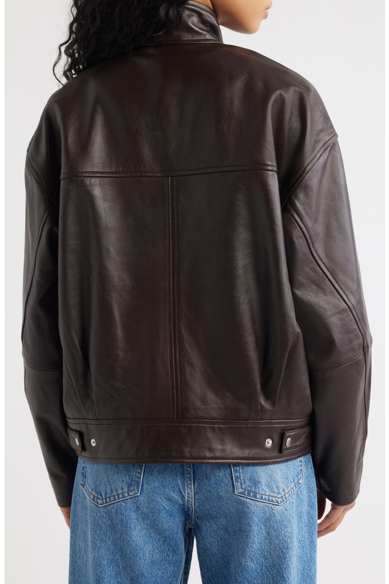 Veda Harrison Leather Jacket, Alternate, color, COCOA