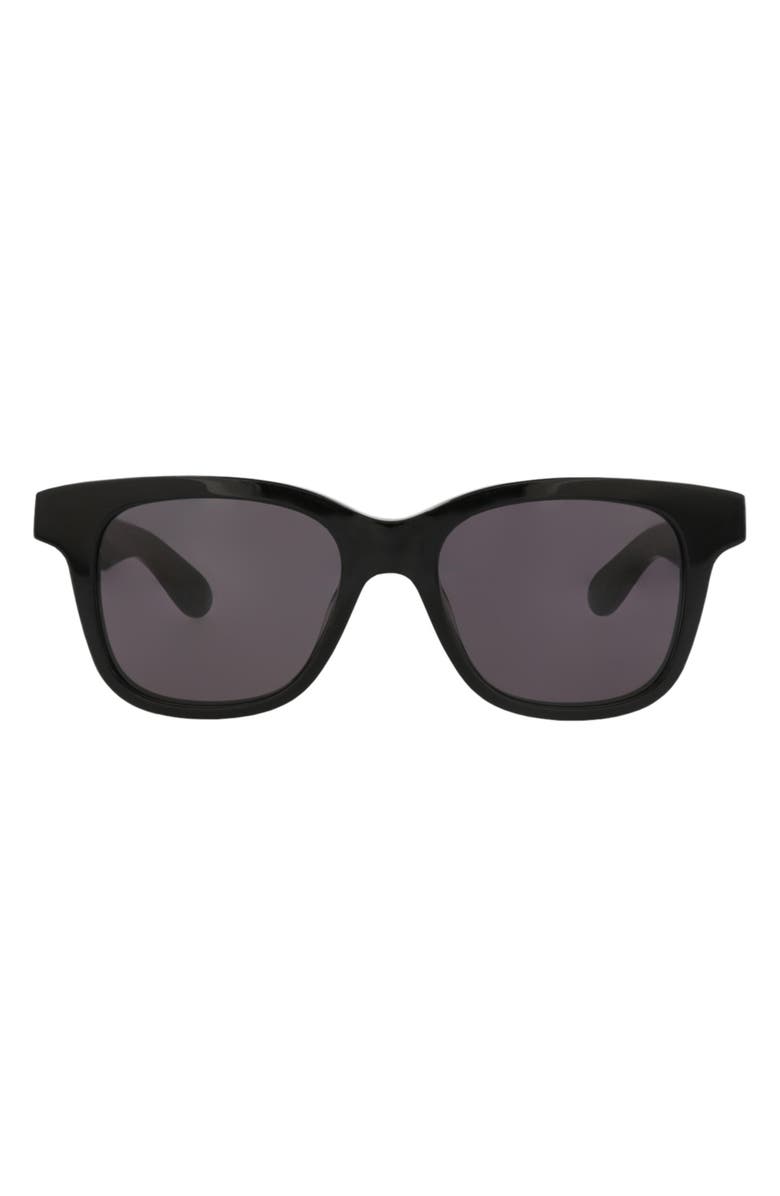 McQueen 52mm Square Sunglasses, Main, color, Black Black Grey