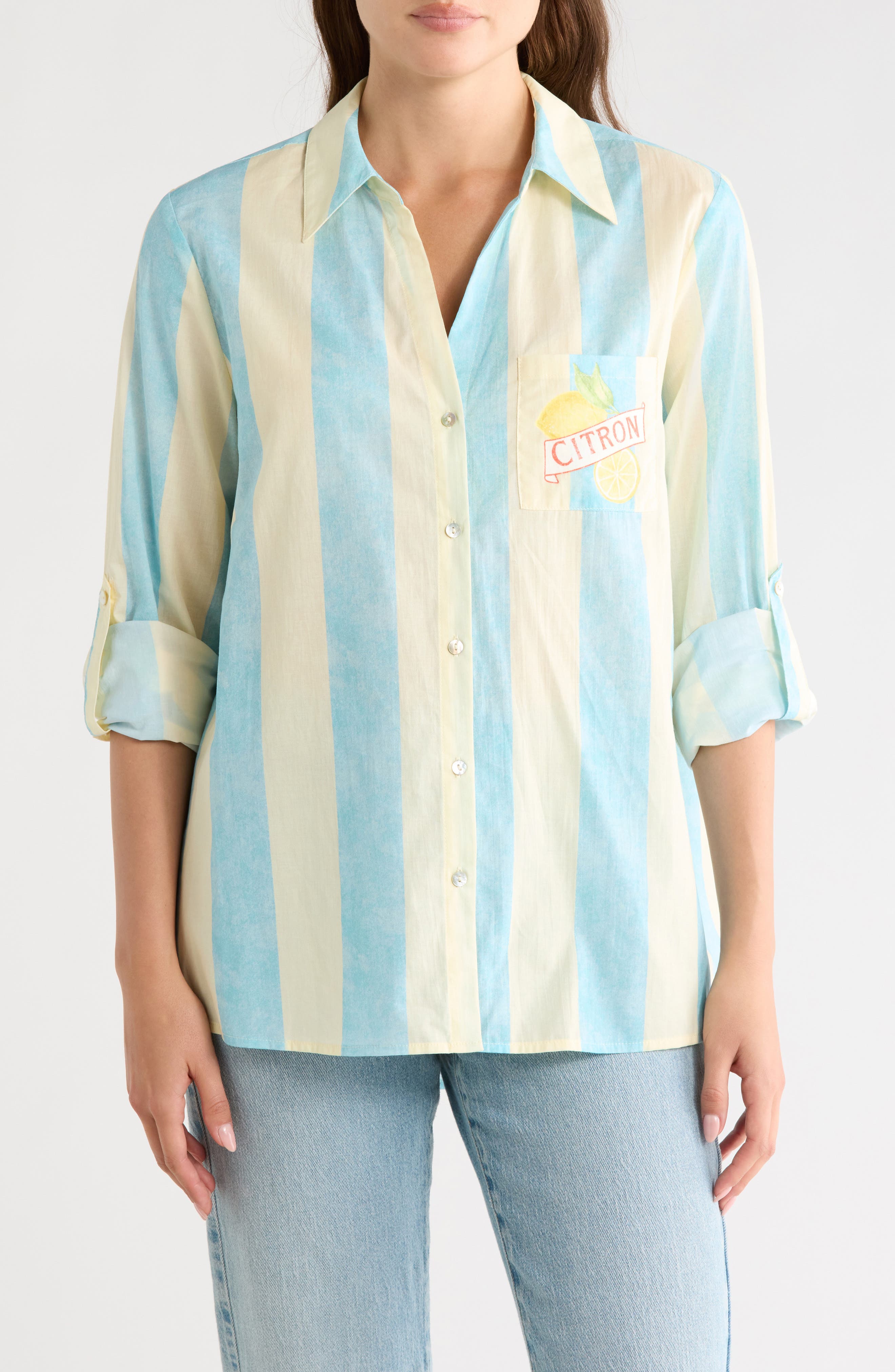 DR2 by Daniel Rainn Postcard Button-Up Shirt