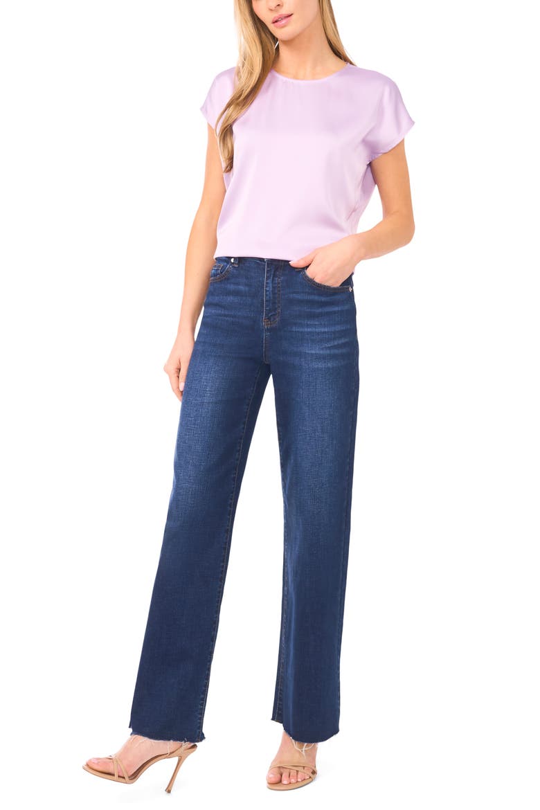 Print Cap Sleeve Blouse, Alternate, color, SOFT LAVENDER