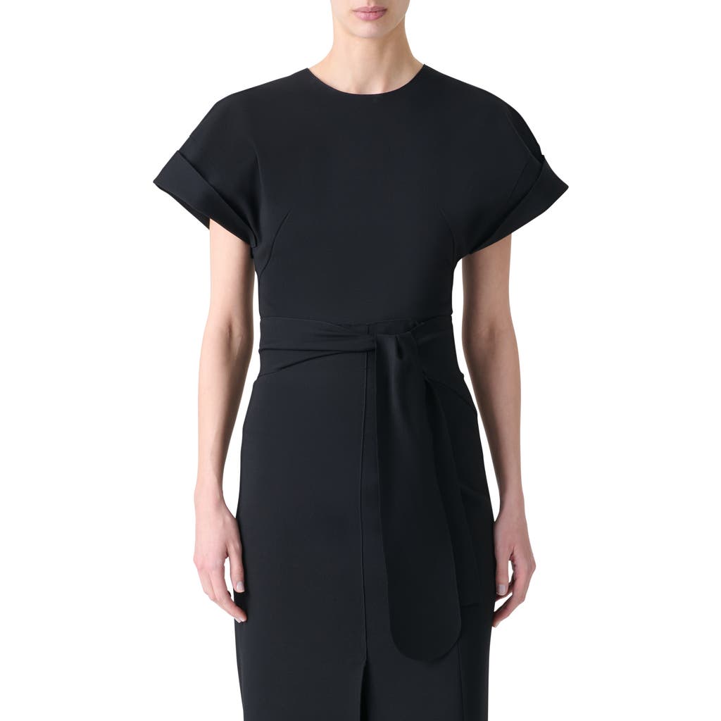 Akris Punto Dot Cutout Back Dolman Sleeve Top
