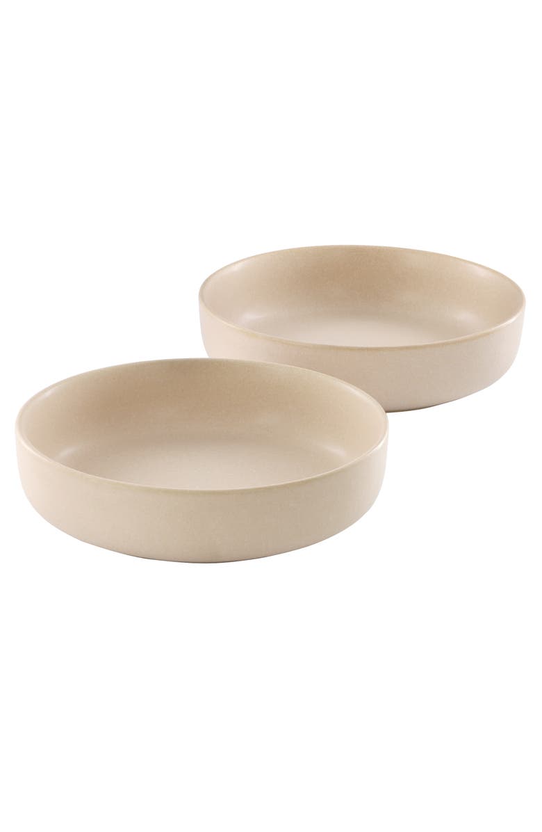 Soho Lounge Bryant Park 2 Piece 8 Inch Stoneware Dinner Bowl Set, Main, color, Beige