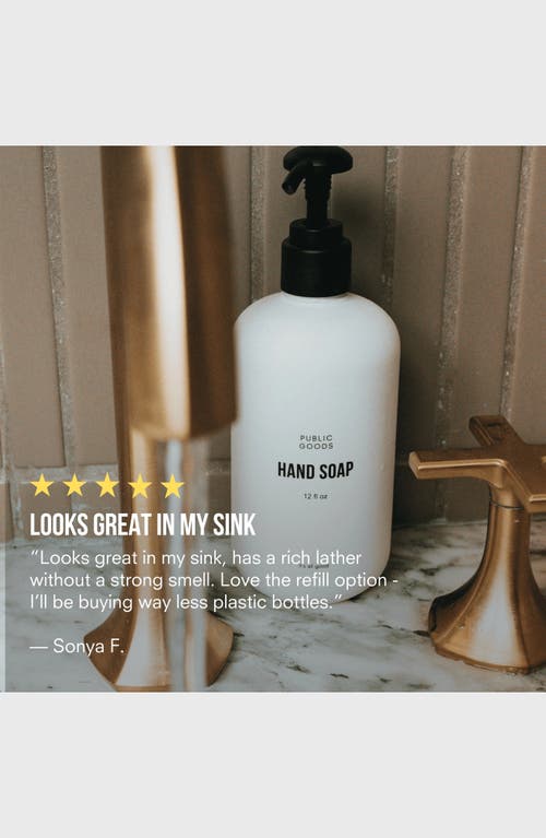 Public Goods Hand Soap And Refill Set In Transparent