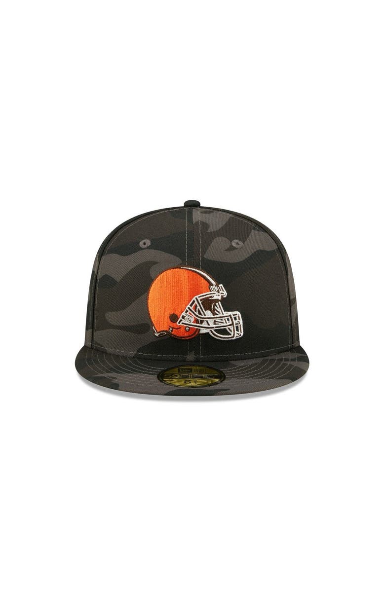 New Era Men's New Era Black Cleveland Browns  Camo 59FIFTY Fitted Hat, Alternate, color, Black