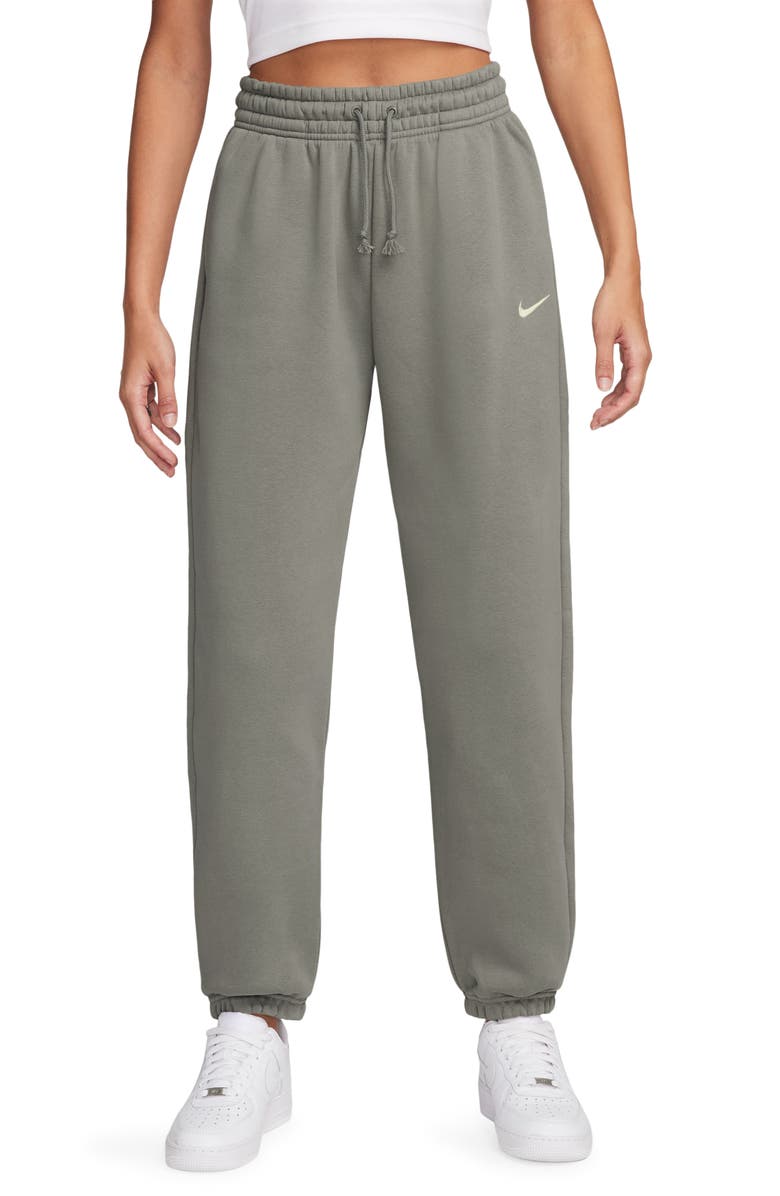 Nike Sportswear Phoenix Fleece High-Waisted Oversized Sweatpants, Main, color, Light Army/ Sail