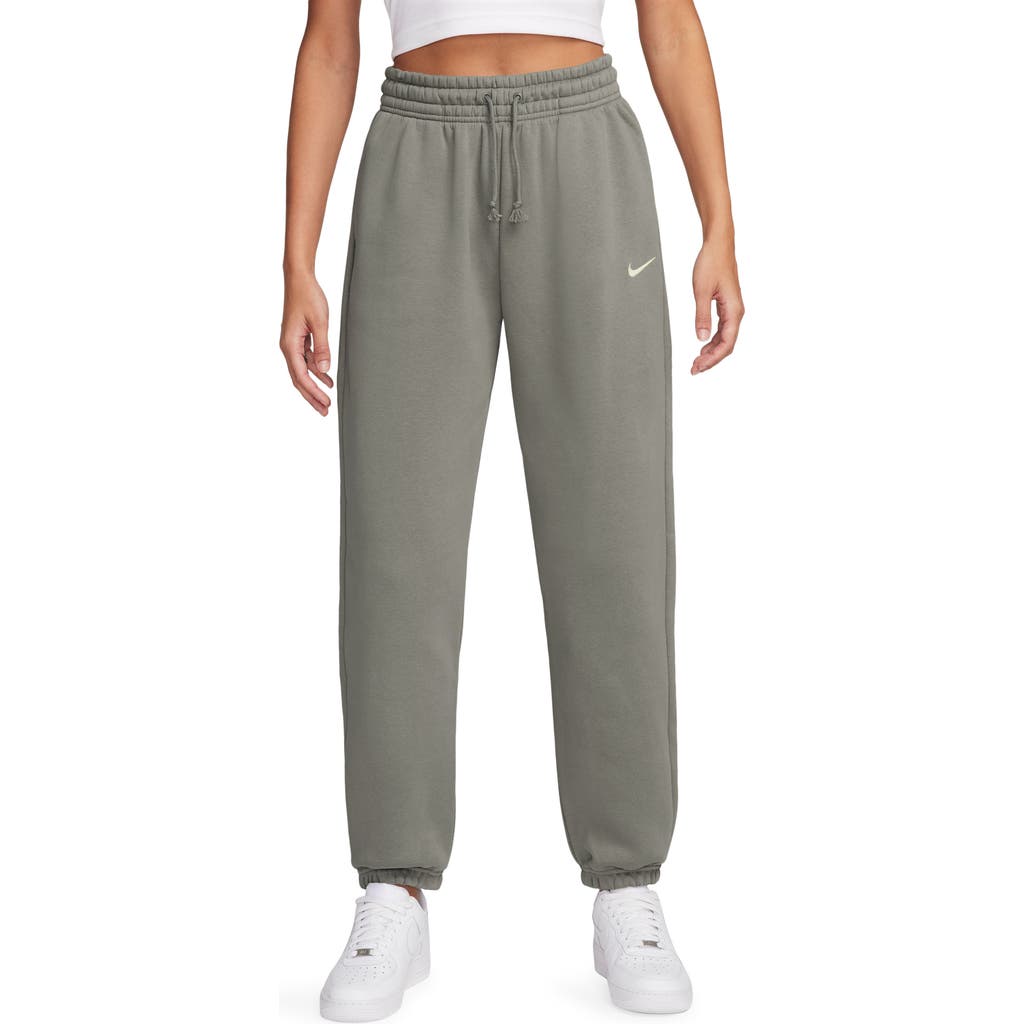 Nike Sportswear Phoenix Fleece High-waisted Oversized Sweatpants In Gray