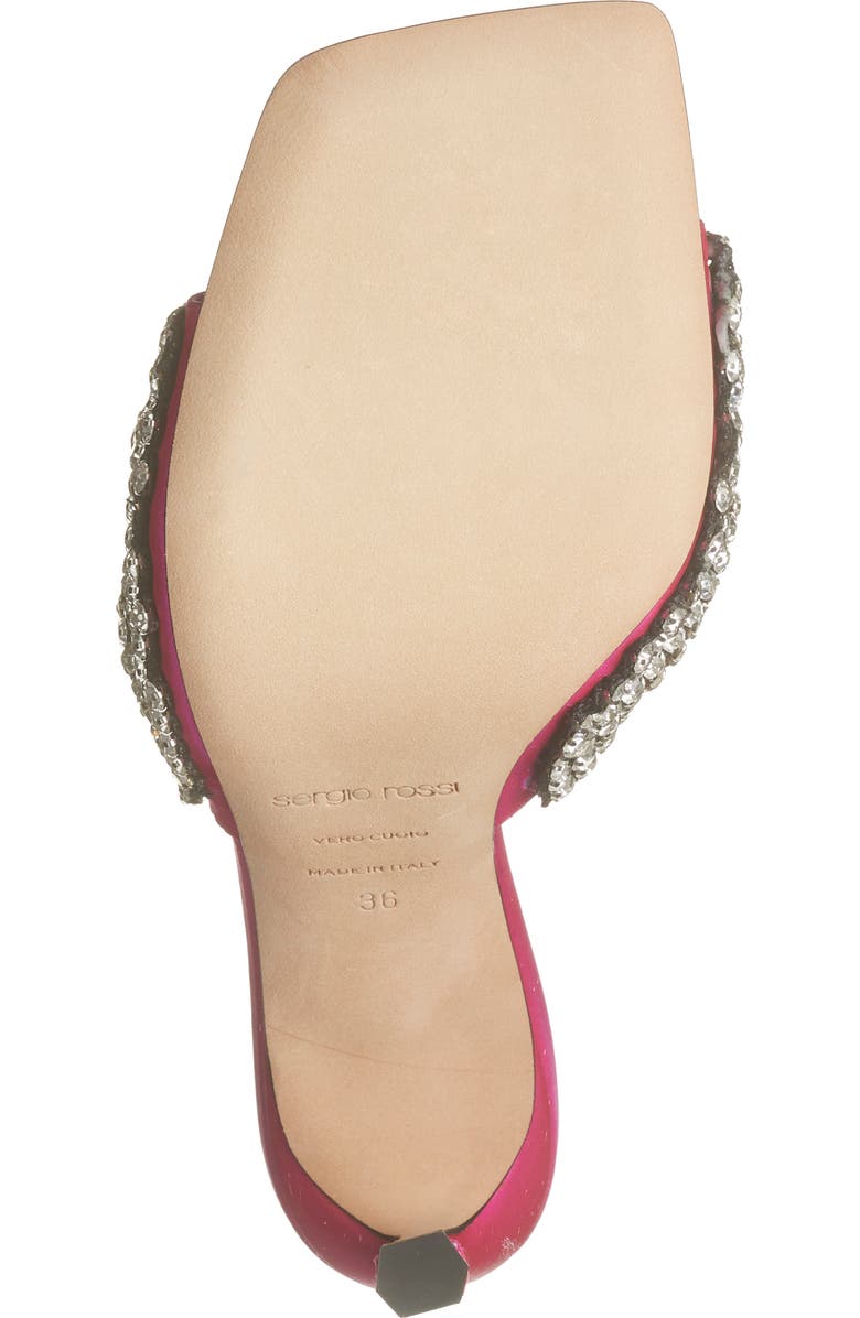 Sergio Rossi Crystal Embellished Slide Sandal, Alternate, color,