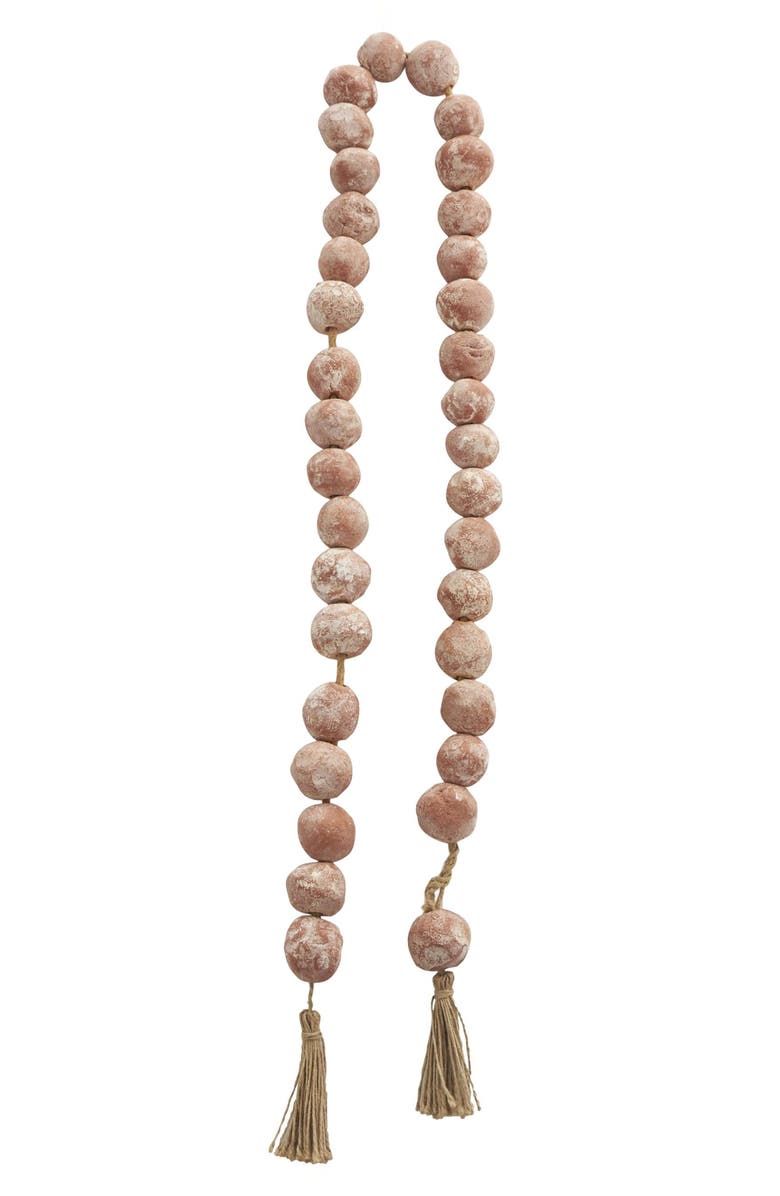 WILLOW ROW Ceramic & Tassel Garland, Alternate, color, Orange