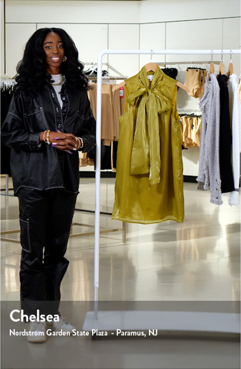 Bow Neck Organza Minidress, sales video thumbnail