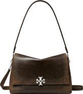 Tory Burch Charlie Distressed Leather Shoulder Bag