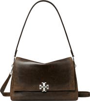 Tory Burch Charlie Distressed Leather Shoulder Bag