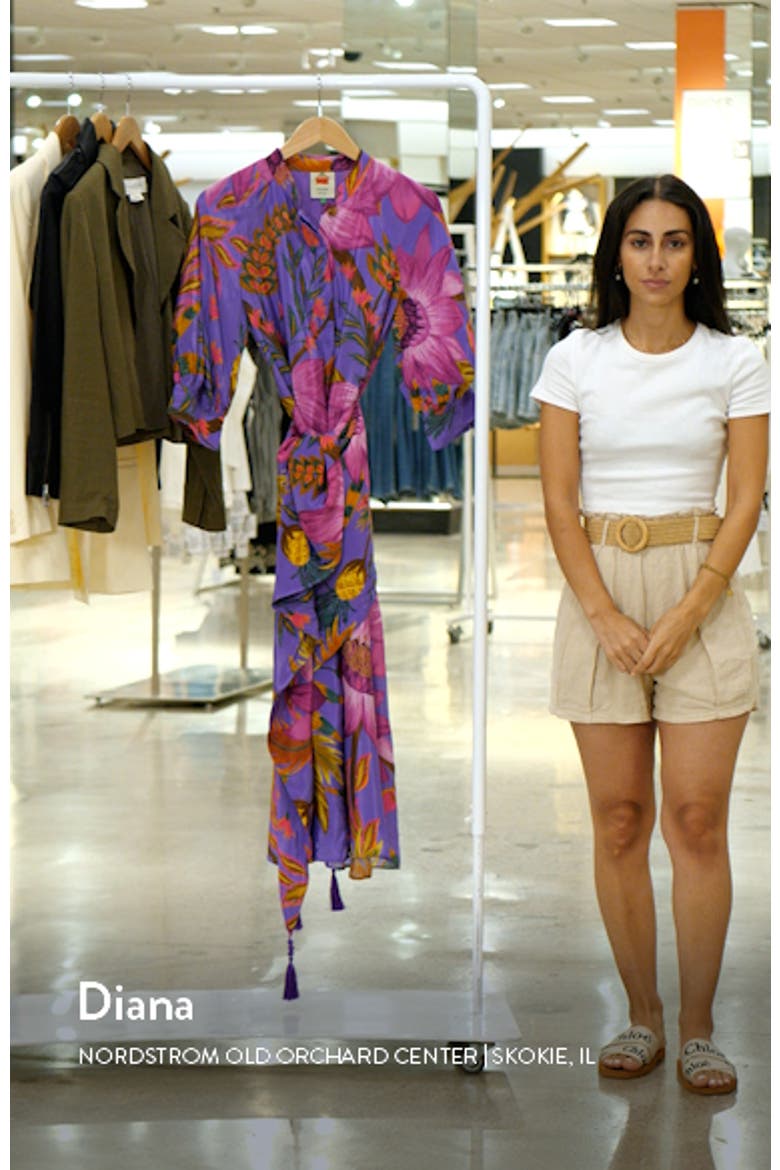 Floral Balloon Sleeve Shirtdress video