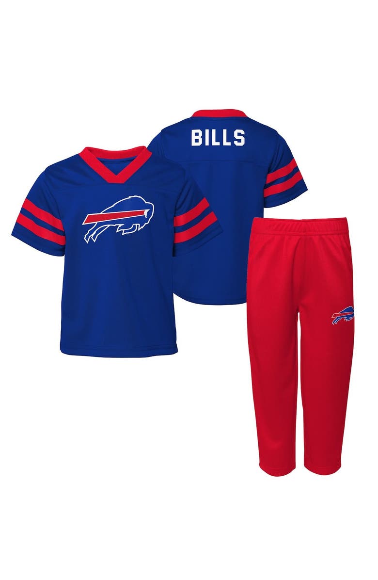 Outerstuff Toddler Royal Buffalo Bills Red Zone Jersey & Pants Set, Main, color,