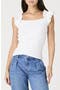 Rallie Ruffle Stretch Cotton Tank