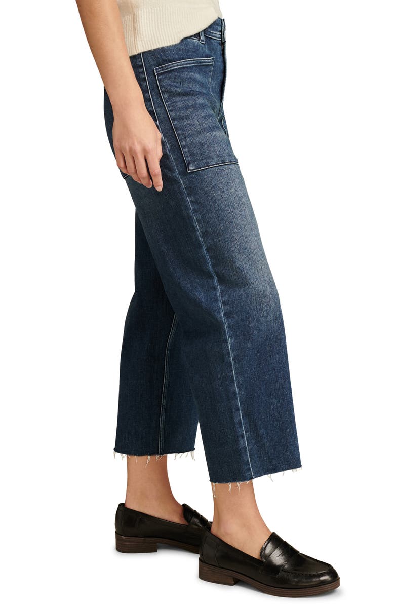 Lucky Brand Lucky Legend Patch Pocket Crop Wide Leg Jeans, Alternate, color, 