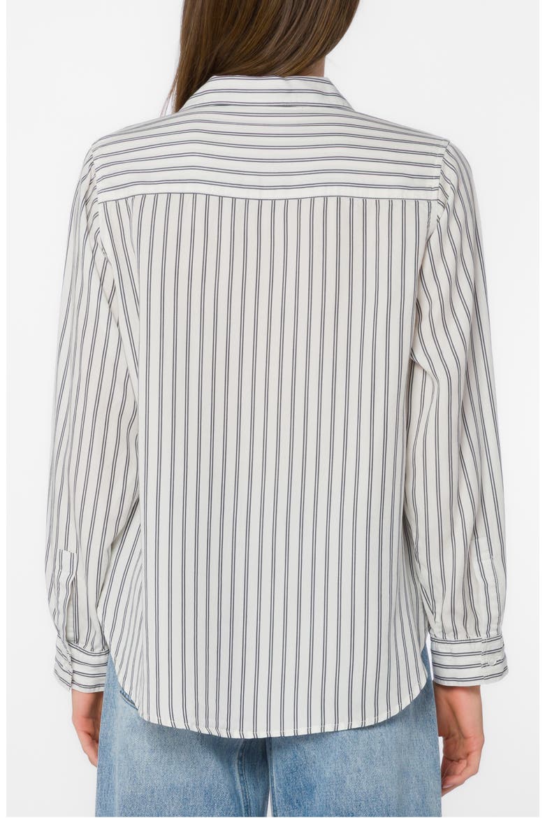 Talma Roll Tab Sleeve Button-Up Shirt, Alternate, color, MOOD INDIGO STRIPE