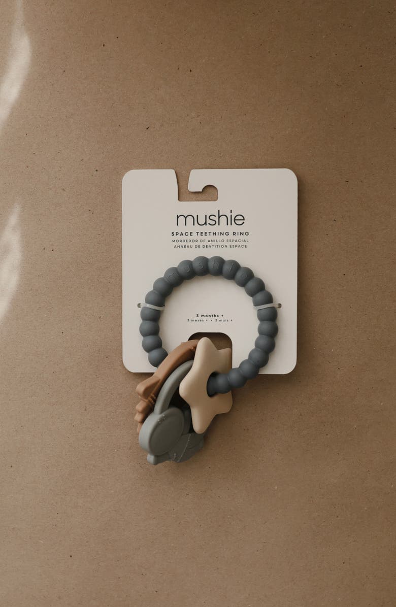 Mushie Space Silicone Teething Ring Toy, Alternate, color, Multi