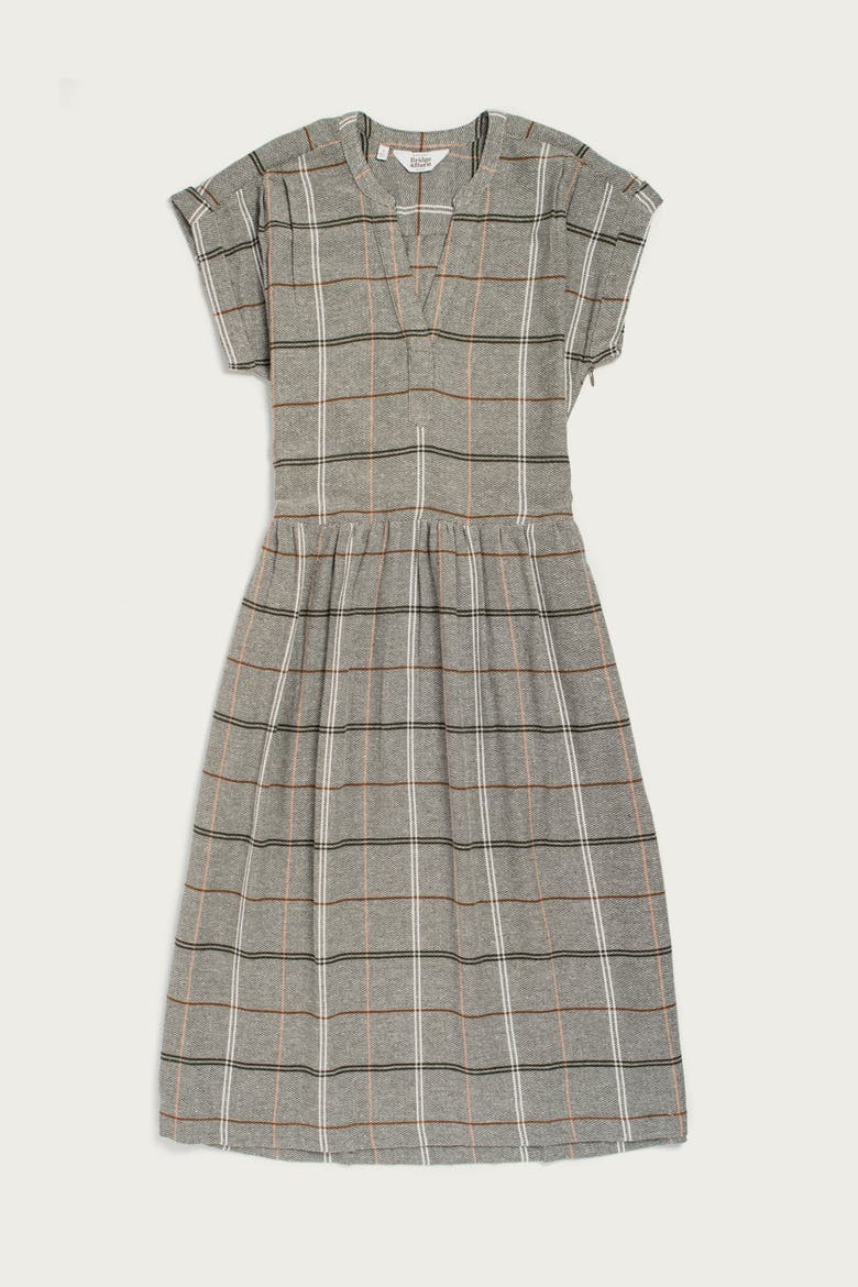 Ira Dress, Main, color, Olive Ember Grid