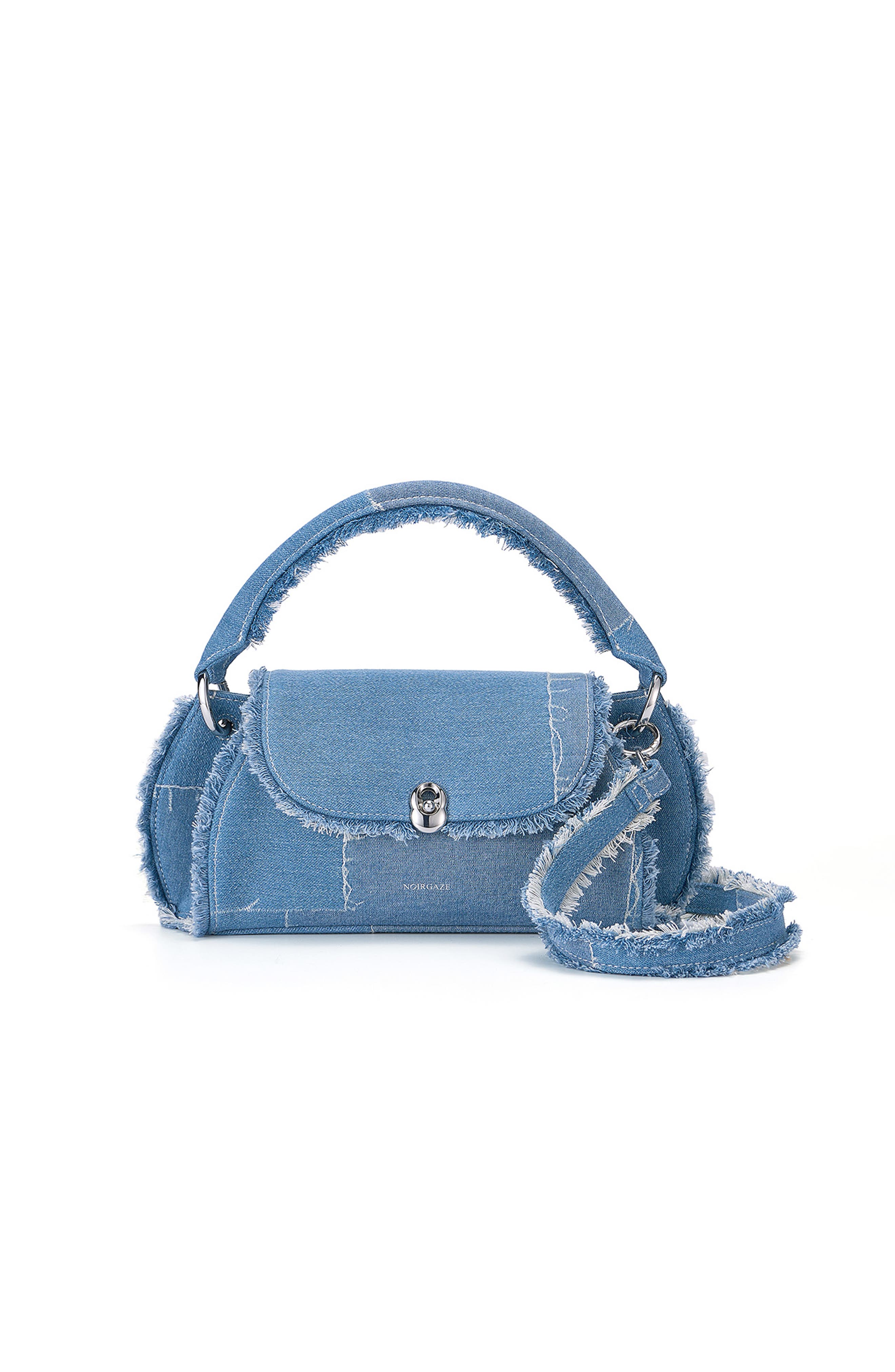 NOIRGAZE Scallop in Denim Bag, Alternate, color, Denim