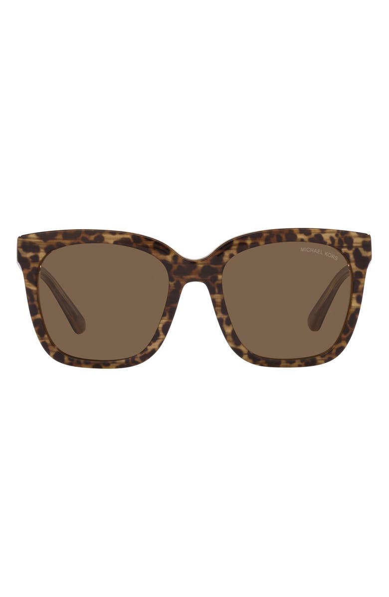 Michael Kors San Marino 52mm Square Sunglasses, Main, color, Leopard