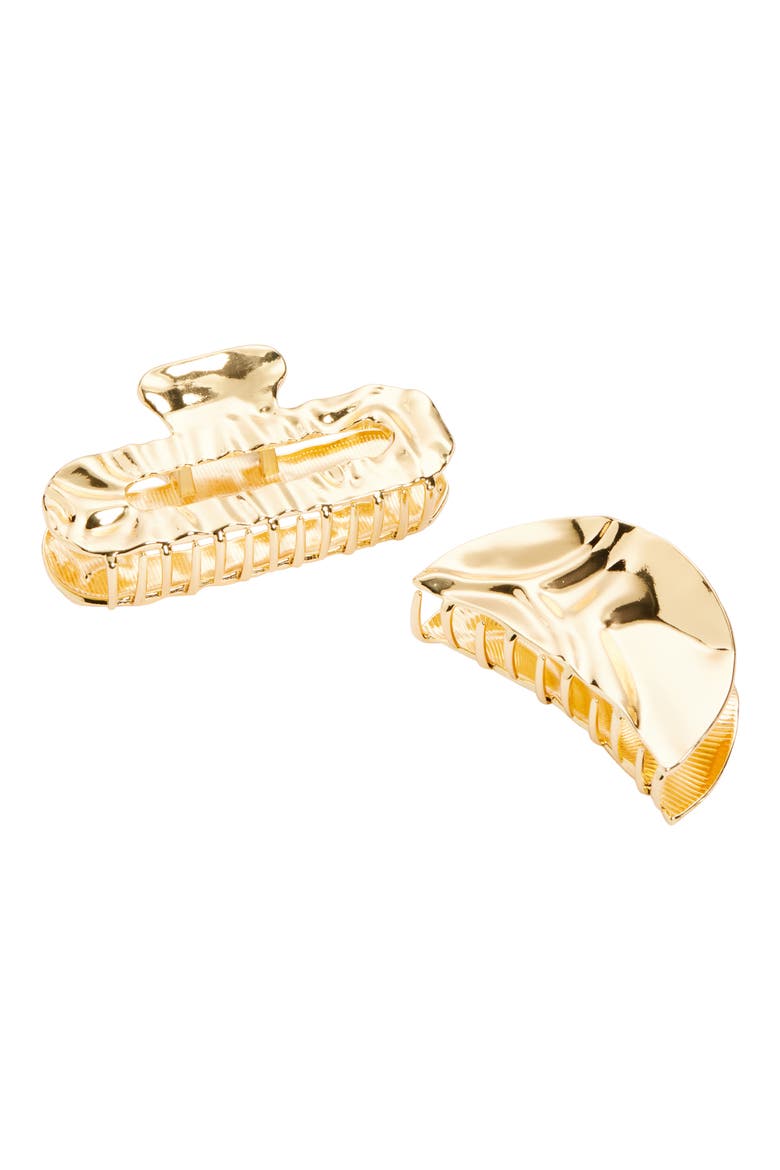 Napa & Aelin 2-Pack Jaw Clips, Main, color, GOLD
