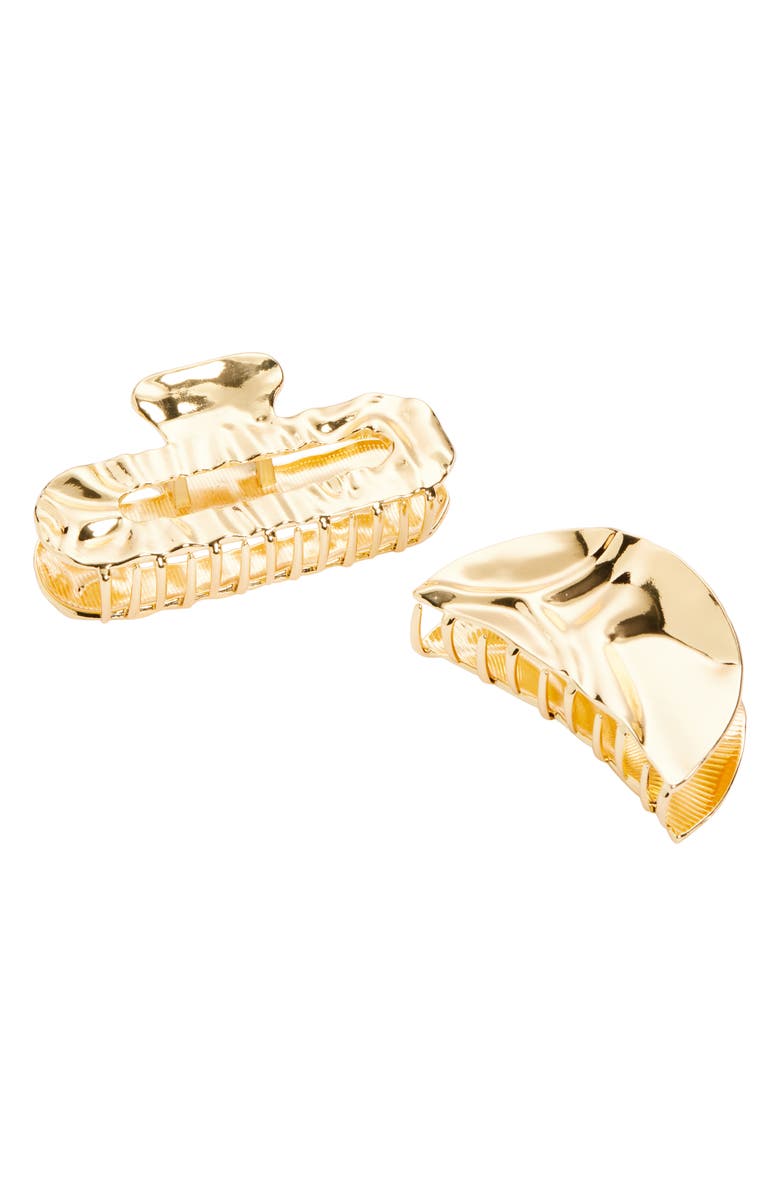 L. Erickson Napa & Aelin 2-Pack Jaw Clips, Main, color, Gold