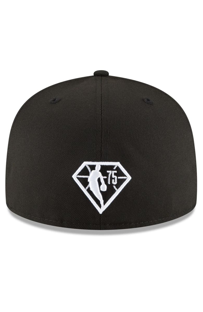 New Era Men's New Era Black San Antonio Spurs Back Half 59FIFTY Fitted Hat, Alternate, color, 