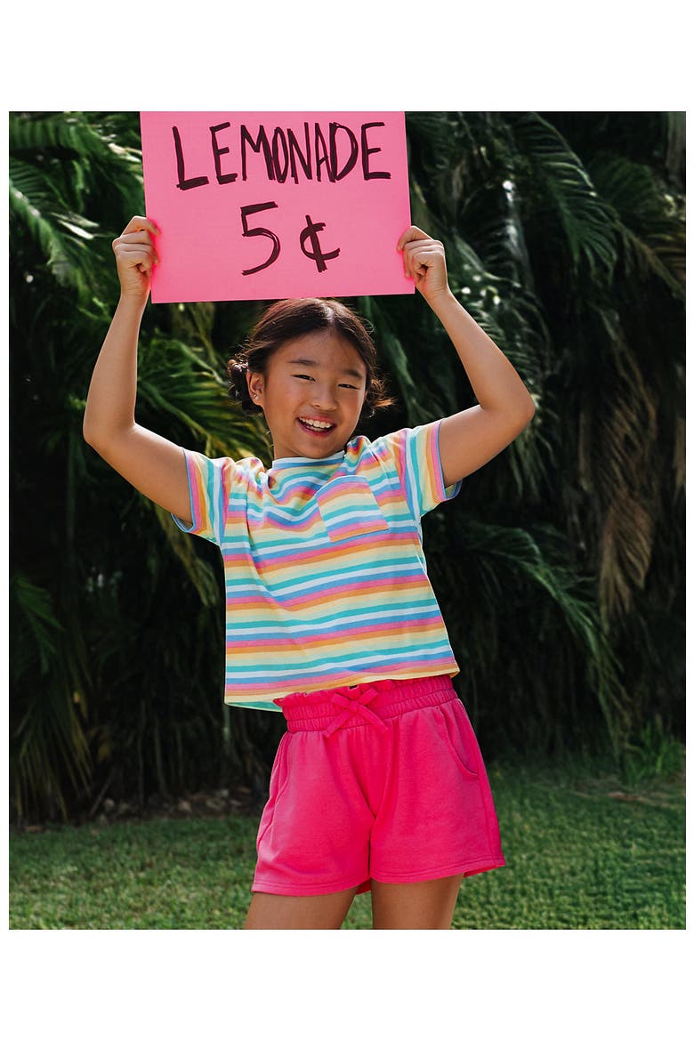 Girls French Terry Shorts, Main, color, Hot Pink