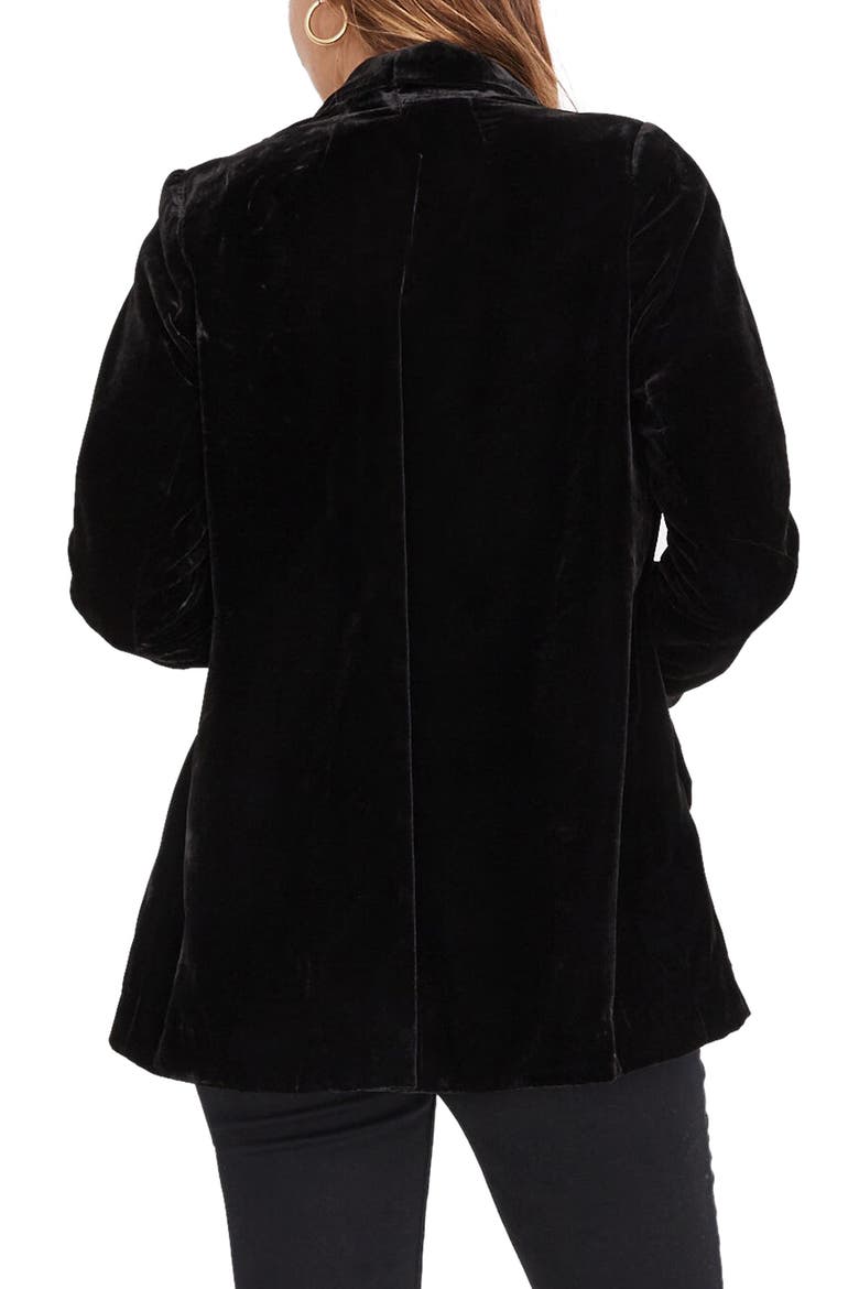 Dorset Velvet Blazer, Alternate, color, TRUE BLACK