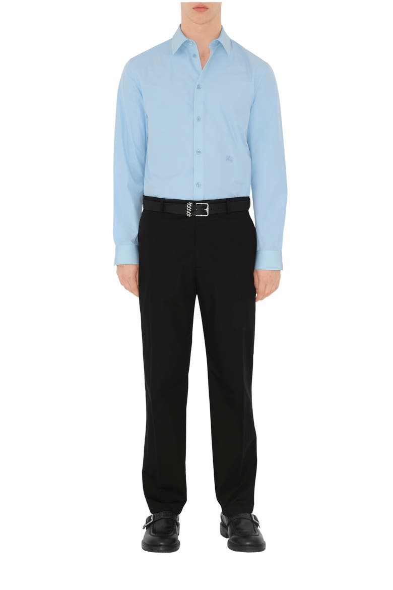 Slim Fit Cotton Poplin Formal Shirt, Main, color, Neptune blue