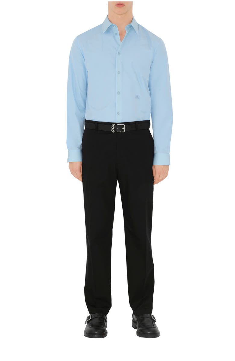 Burberry Slim Fit Cotton Poplin Formal Shirt, Main, color, Neptune Blue