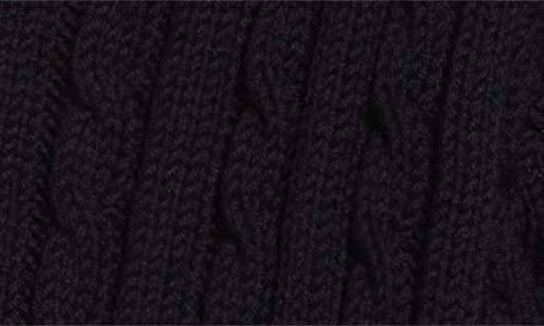 Thom Browne 4-bar Cable Knit Virgin Wool Shawl Cardigan In Navy