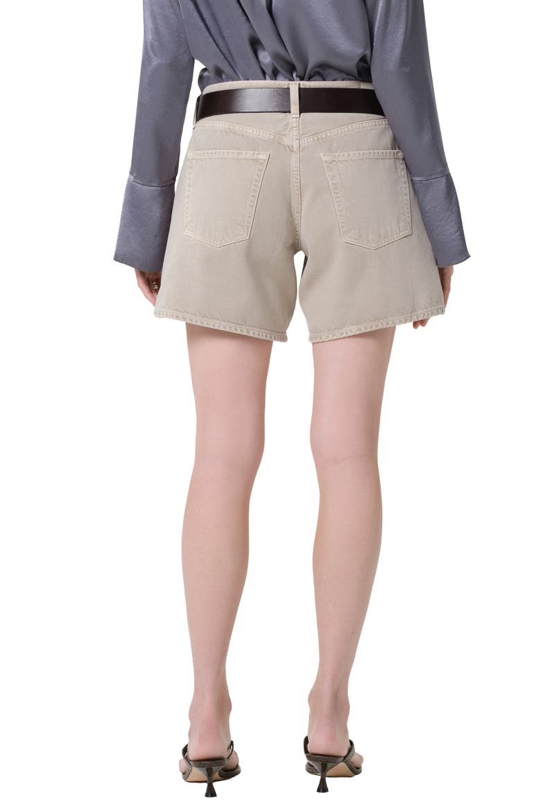 Billie Relaxed Denim Shorts, Alternate, color, BURNISHED QUARTZ KHAKI
