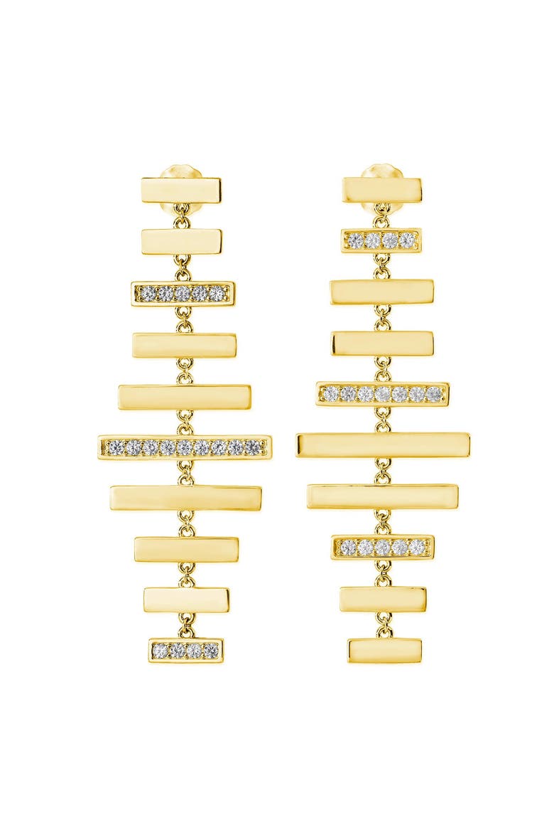 Wind Chime Earrings, Main, color, Gold