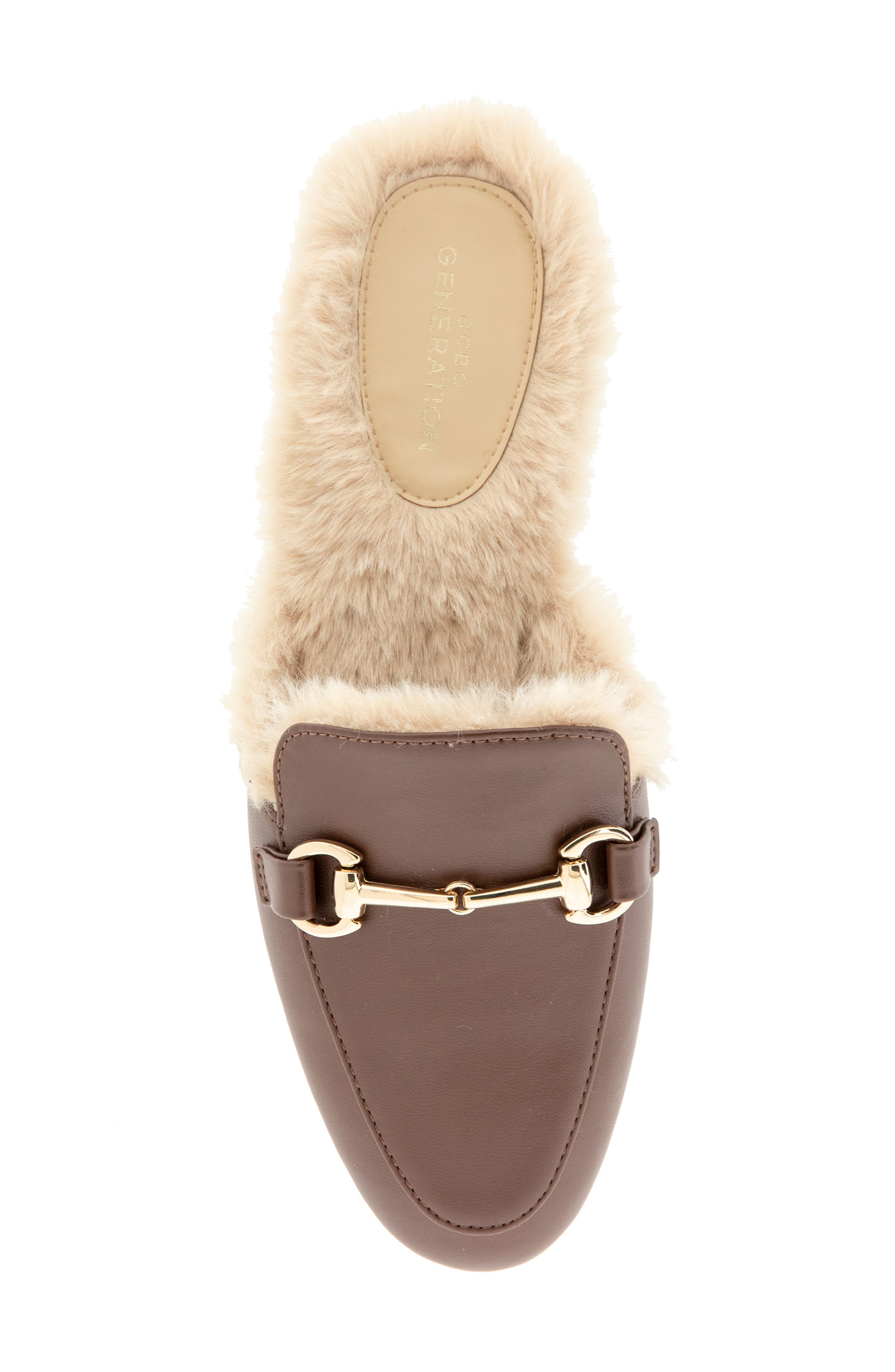 Zorie Faux Fur Bit Mule, Alternate, color, ESPRESSO