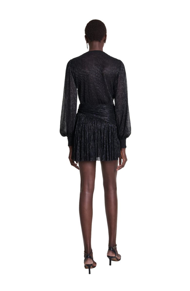 maje Short lamé dress, Alternate, color, 