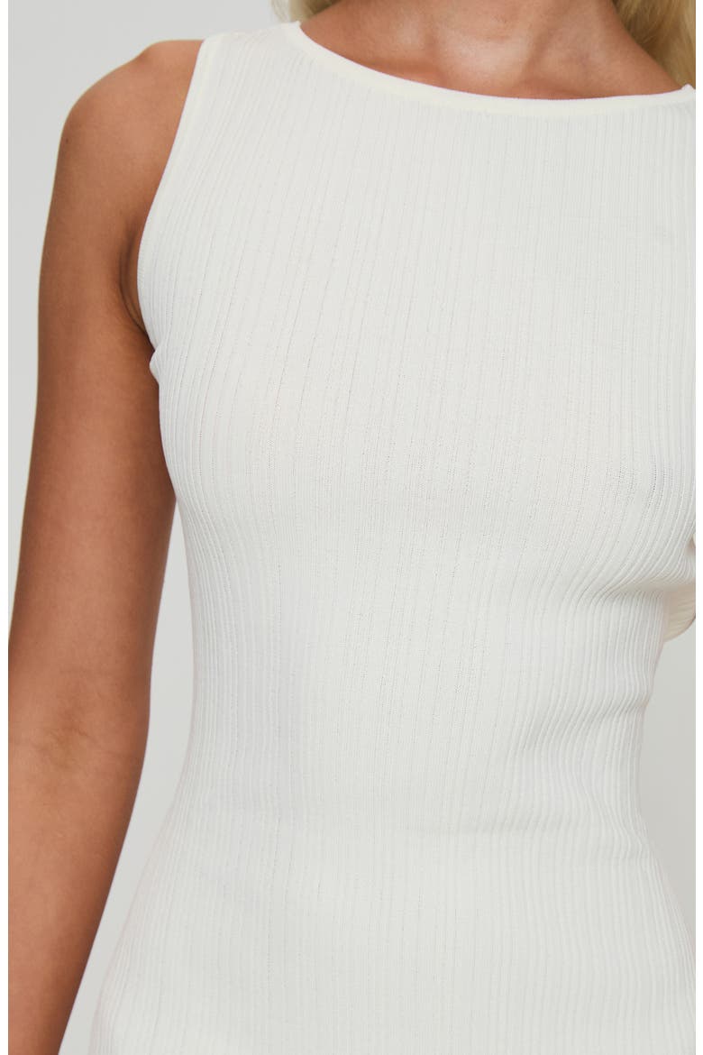 Mayok Open Back Rib Minidress, Alternate, color, CREAM