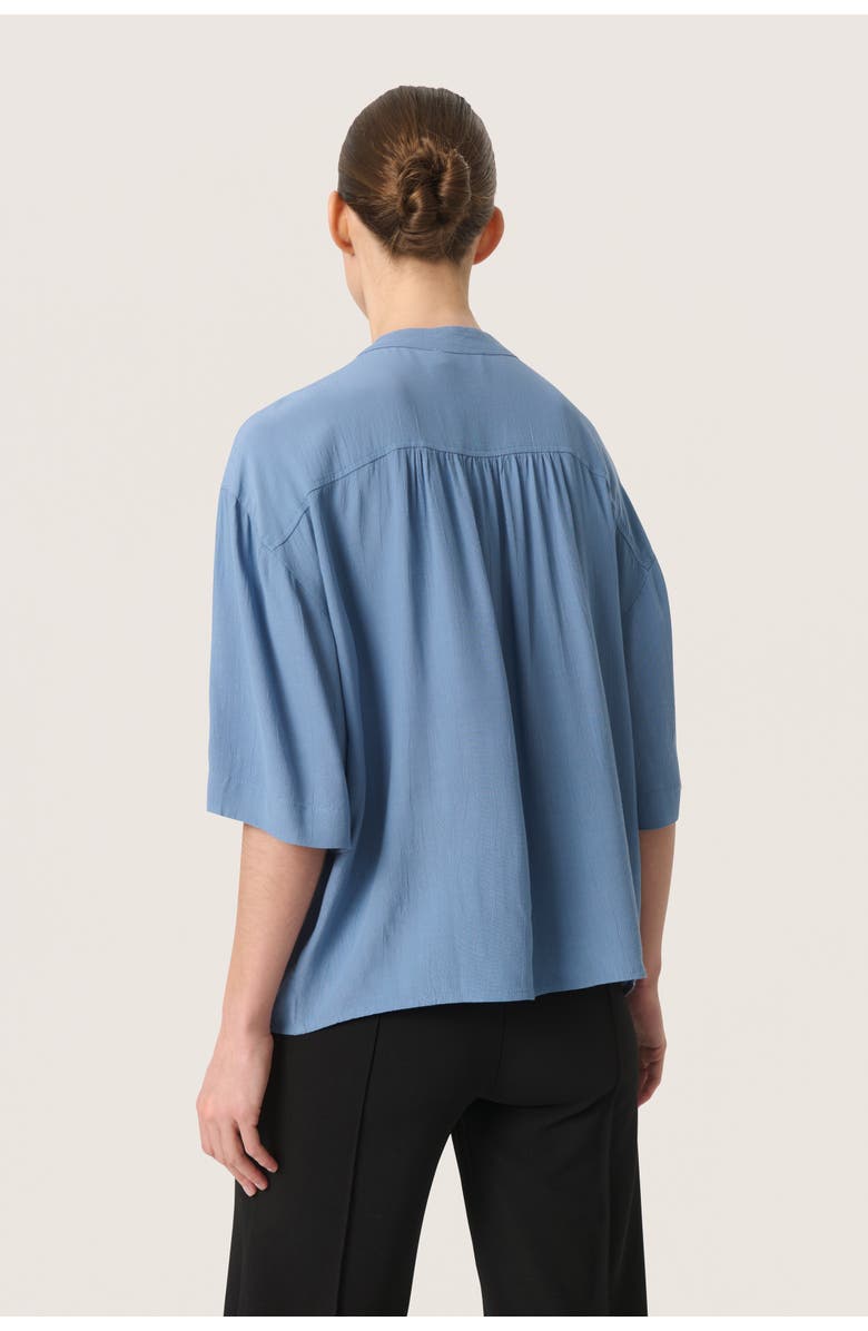 Soaked in Luxury Layna Half Sleeve Loose Fit Shirt, Alternate, color, Coronet Blue